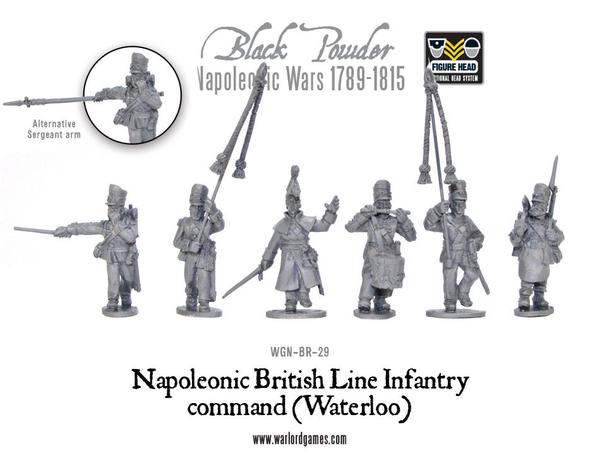 Warlord Games Black Powder  British (Napoleonic) British Line Infantry command (Waterloo) - WGN-BR-29 - 5060200849187