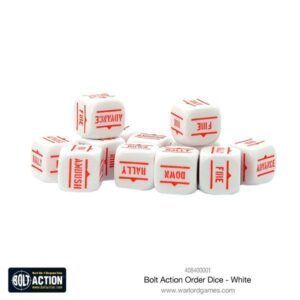 Warlord Games Bolt Action  Bolt Action Books & Accessories Bolt Action Orders Dice - White (12) - 408400001 - 5060393709060