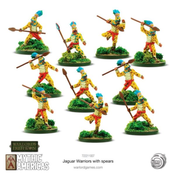 Warlords of Erehwon | Mythic Americas   Mythic Americas: Jaguar Warriors with spears - 722211007 - 5060572509146
