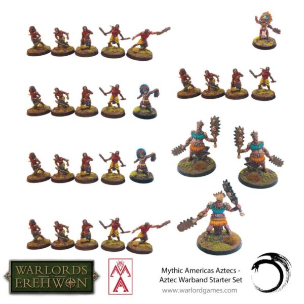 Warlords of Erehwon | Mythic Americas   Aztec Warband Starter Set - 722211001 - 5060572508613