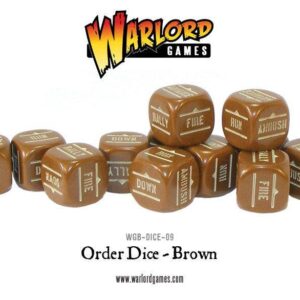 Warlord Games Bolt Action  Bolt Action Extras Bolt Action Orders Dice - Brown (12) - WGB-DICE-09 - 5060200846933