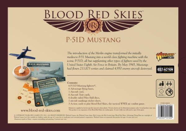 Warlord Games Blood Red Skies  Blood Red Skies Blood Red Skies: US P-51 Mustang Squadron - 772013001 - 5060393707059