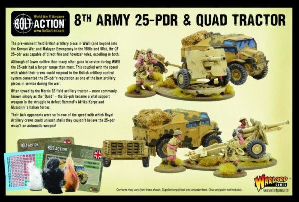 Warlord Games (Direct) Bolt Action   8th Army 25pdr, Quad and limber - 402211001 - 5060572502314