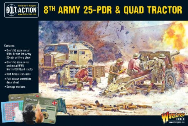 Warlord Games (Direct) Bolt Action   8th Army 25pdr, Quad and limber - 402211001 - 5060572502314