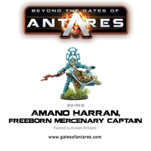 Warlord Games Beyond the Gates of Antares   Amano Harran, Freeborn Mercenary Captain - WGA-FRB-38 - 5060393703914