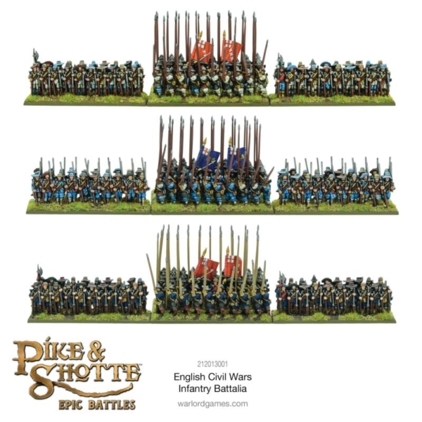 Warlord Games Pike & Shotte Epic Battles   Pike & Shotte Epic Battles - English Civil Wars Infantry Battalia - 212013001 - 5060917991667