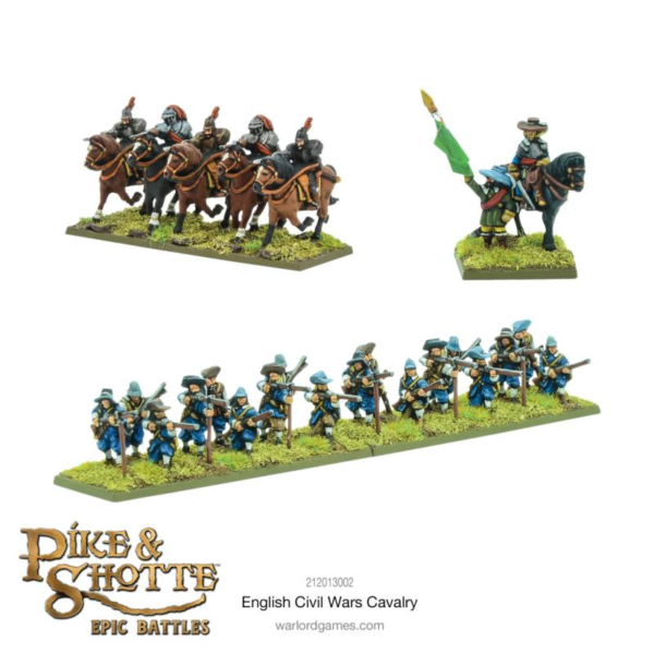 Warlord Games Pike & Shotte Epic Battles   Pike & Shotte Epic Battles: English Civil Wars Cavalry Battalia - 212013002 - 5060917991674