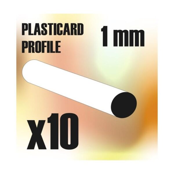Green Stuff World    ABS Plasticard - Profile ROD 1mm - 8436554366712ES - 8436554366712