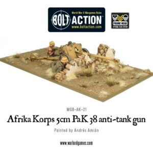 Warlord Games Bolt Action   Afrika Korps 5cm Pak38 Anti-Tank Gun - WGB-AK-21 - 5060200849064