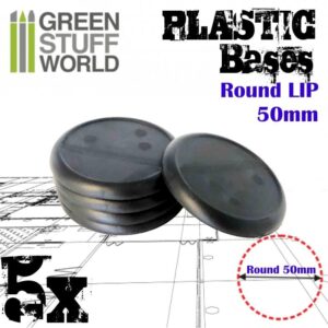 Green Stuff World    Plastic Bases - Round Lip 50mm - 8436574503289ES - 8436574503289