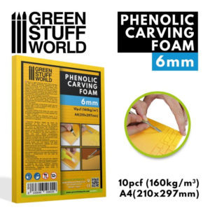 Green Stuff World    Phenolic Carving Foam 6mm - A4 size - 8435646506029ES - 8435646506029