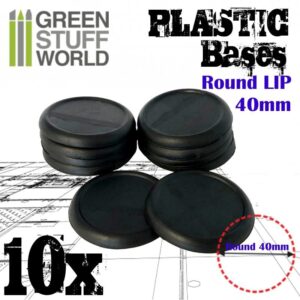 Green Stuff World    Plastic Bases - Round Lip 40mm - 8436574503272ES - 8436574503272