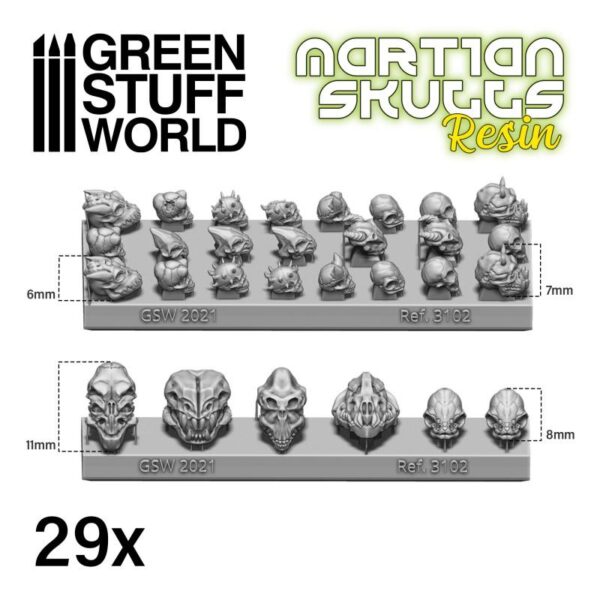 Green Stuff World    ALIEN Skulls Resin Set - 8435646504629ES - 8435646504629