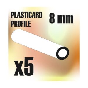 Green Stuff World    ABS Plasticard - Profile TUBE 8mm - 8436554366156ES - 8436554366156