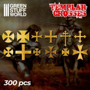 Green Stuff World    Etched Brass Templar Cross Symbols - 8436574508260ES - 8436574508260