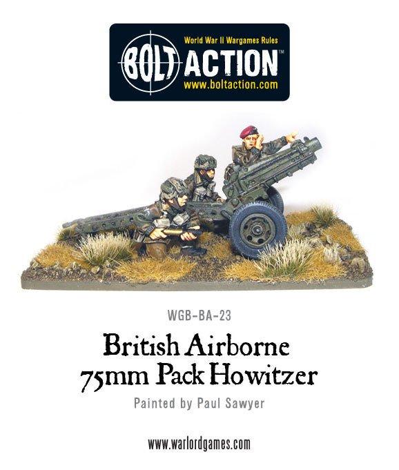Warlord Games Bolt Action   British Para 75mm Pack Howitzer & Crew - WGB-BA-23 - 5060200840856