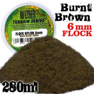 Green Stuff World    Static Grass Flock 6 mm - BURNT Brown - 280 ml - 8436574508109 -