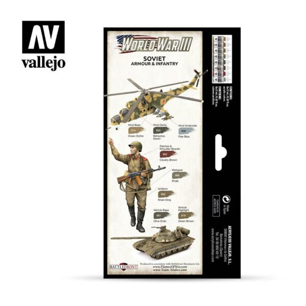Vallejo    AV Vallejo Model Color Set - WWIII Soviet Armour&Infantry - VAL70221 - 8429551702218