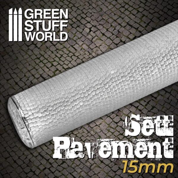 Green Stuff World    Rolling Pin SETT PAVEMENT 15mm - 8436574507690ES - 8436574507690