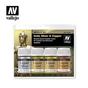 Vallejo    AV Vallejo Model Color Set - Liquid Gold Set (x4) - VAL70199 - 8429551701990