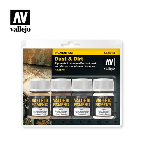 Vallejo    AV Vallejo Pigments Set - Dust & Dirt - VAL73190 - 8429551731904