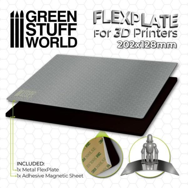 Green Stuff World    Flexplates For 3d Printers - 202x128mm - 8435646504476ES - 8435646504476