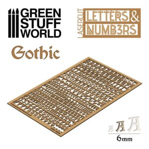 Green Stuff World    Letters and Numbers 6mm GOTHIC - 8435646501307ES - 8435646501307