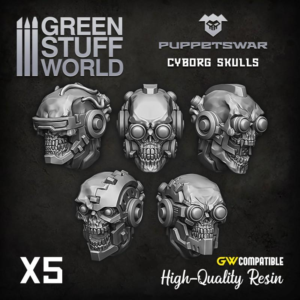 Green Stuff World    Cyborg Skulls Heads - 5904873422738ES - 5904873422738