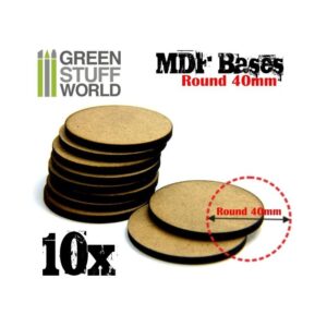 Green Stuff World    MDF Bases - Round 40 mm - 8436554366354ES - 8436554366354