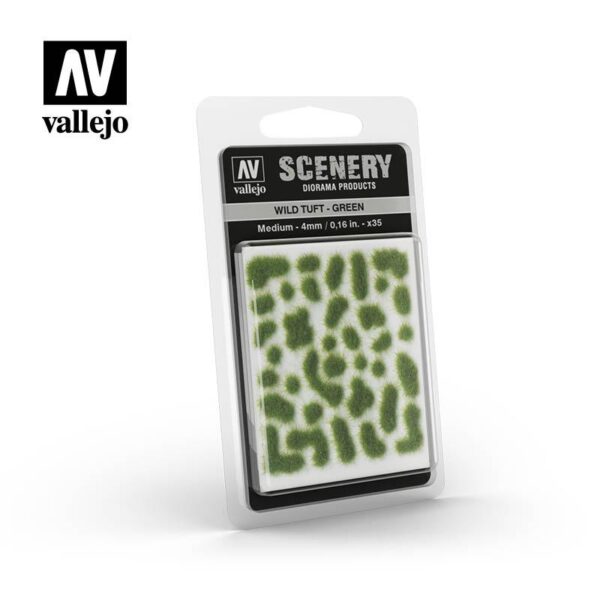 Vallejo    AV Vallejo Scenery - Wild Tuft - Green, Medium: 4mm - VALSC406 - 8429551986045