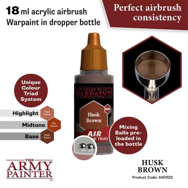 The Army Painter    Warpaint Air: Husk Brown - APAW3122 - 5713799312289