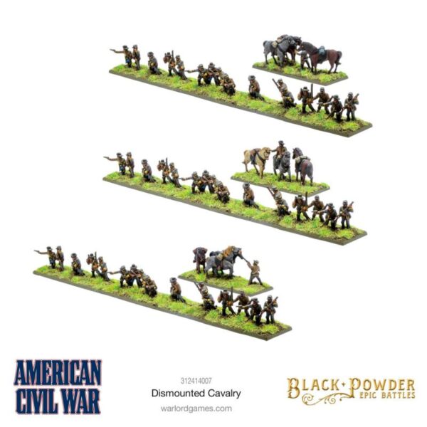 Warlord Games Black Powder Epic Battles   Black Powder Epic Battles: American Civil War Dismounted Cavalry - 312414007 - 5060572509658
