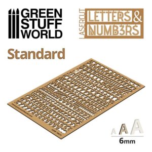 Green Stuff World    Letters and Numbers 6mm STANDARD - 8435646501338ES - 8435646501338