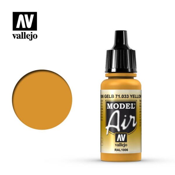 Vallejo    Model Air: Yellow Ochre - VAL033 - 8429551710336