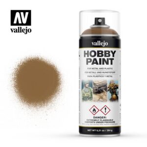 Vallejo    AV Spray Primer: Fantasy Color - Leather Brown 400ml - VAL28014 - 8429551280143
