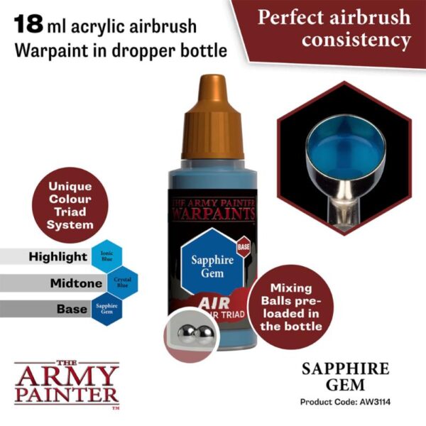 The Army Painter    Warpaint Air: Sapphire Gem - APAW3114 - 5713799311480