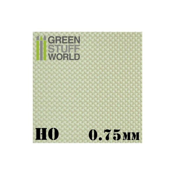 Green Stuff World    ABS Plasticard - Thread DIAMOND HO 0.75mm Textured Sheet - 8436574500066ES - 8436574500066