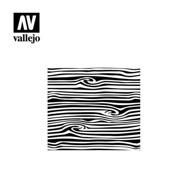 Vallejo    AV Vallejo Stencils - 1:35 Wood Texture No. 2 - VALST-TX007 - 8429551986694