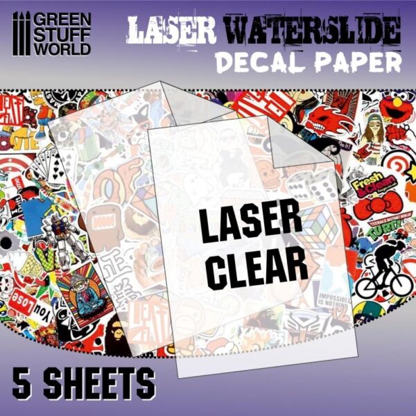 Green Stuff World    Waterslide Decal Paper- Laser Transparent - 8436574505672ES - 8436574505672