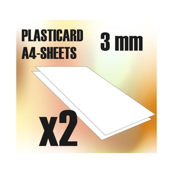Green Stuff World    ABS Plasticard A4 - 3 mm x2 sheets - 8436554366088ES - 8436554366088