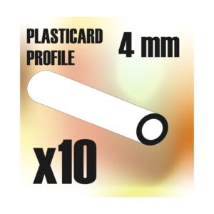 Green Stuff World    ABS Plasticard - Profile TUBE 4mm - 8436554366132ES - 8436554366132