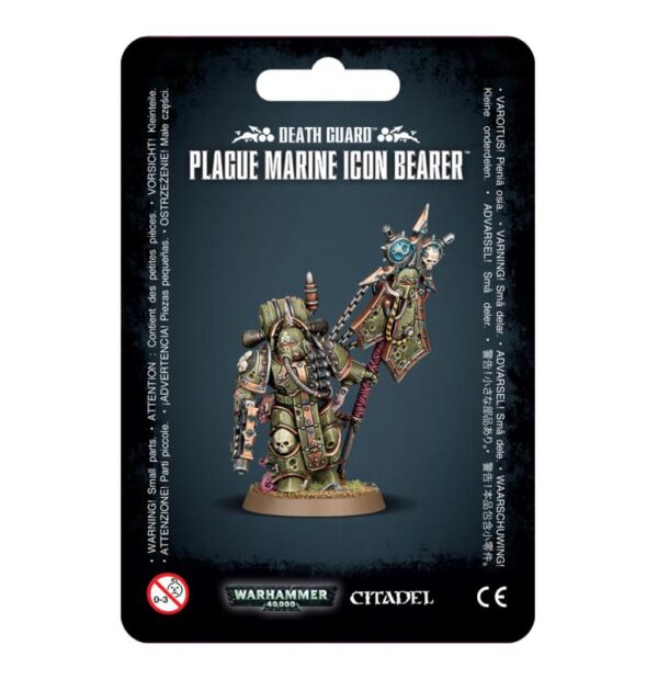 Games Workshop Warhammer 40,000   Death Guard: Plague Marine Icon Bearer - 99070102021 - 5011921153633