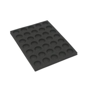 Safe and Sound    Tray for storing 35 miniatures on 32mm bases in vertical position - SAFE-FTR-32MM - 5907459694475