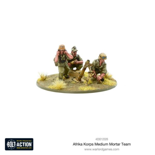 Warlord Games Bolt Action   Afrika Korps Medium Mortar Team - 403012026 - 5060572500983