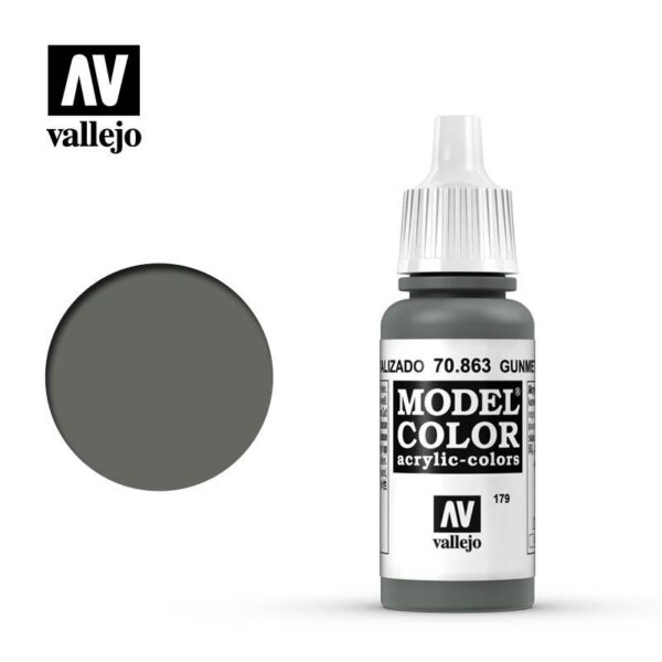 Vallejo    Model Color: Gunmetal Grey (metallic) - VAL863 - 8429551708630