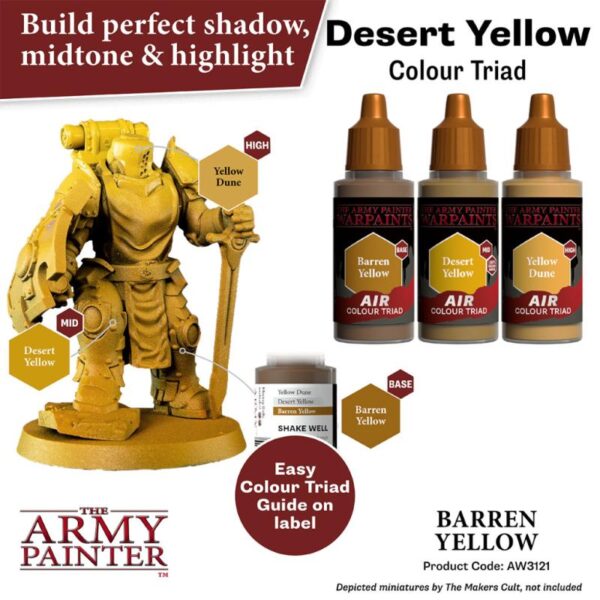 The Army Painter    Warpaint Air: Barren Yellow - APAW3121 - 5713799312180