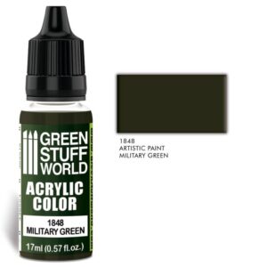 Green Stuff World    Acrylic Color MILITARY GREEN - 8436574502077ES - 8436574502077