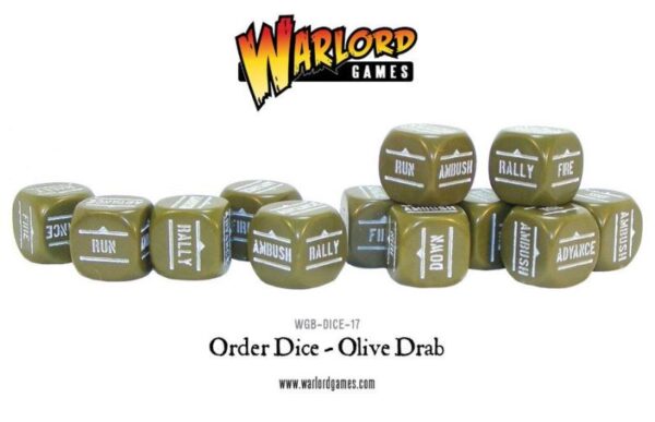Warlord Games Bolt Action   Bolt Action: Orders Dice pack - Olive Drab - 402616010 - 5060917990943