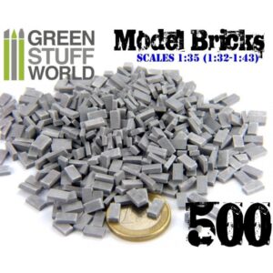 Green Stuff World    Model Bricks - Grey x500 - 8436554367023ES - 8436554367023