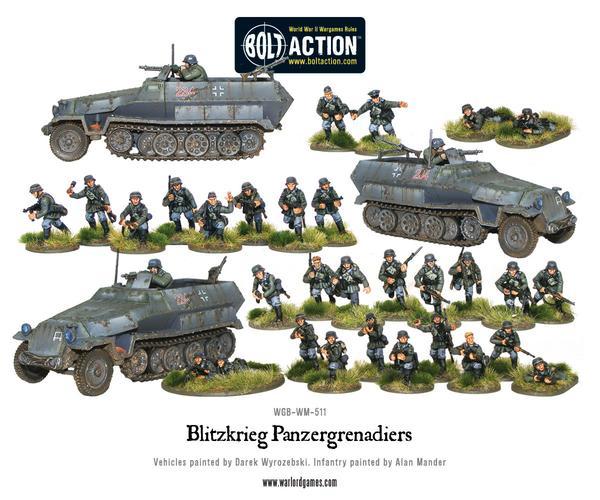 Warlord Games Bolt Action   Blitzkreig Panzergrenadiers (30 + 3 Hanomags) - WGB-WM-511 - 5060393701965
